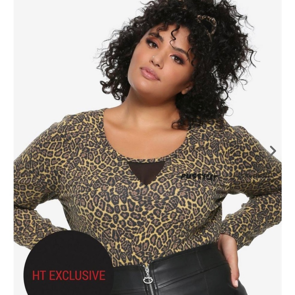 NWT Hot Topic exclusive Riverdale Pussycat leopard print bodysuit plus size 2